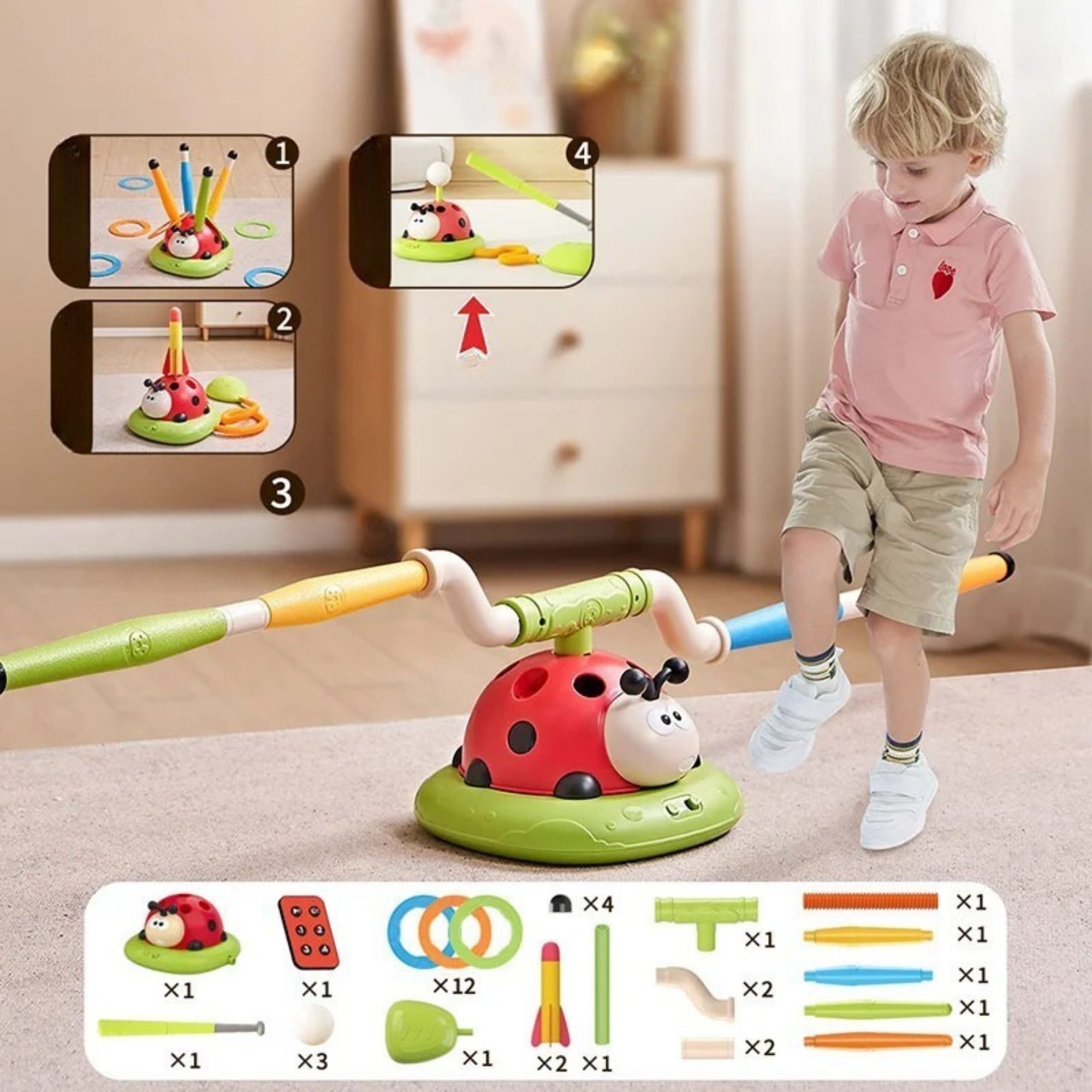 Marienkäfer Multifunktions-Sportspielzeug – Springen, Werfen & Lachen in einem