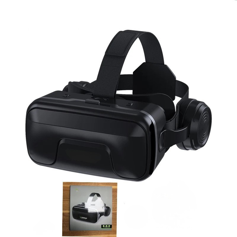 3D Virtual Reality Brille mit Kopfhörern – Immersives Gaming & Kinoerlebnis für Smartphones