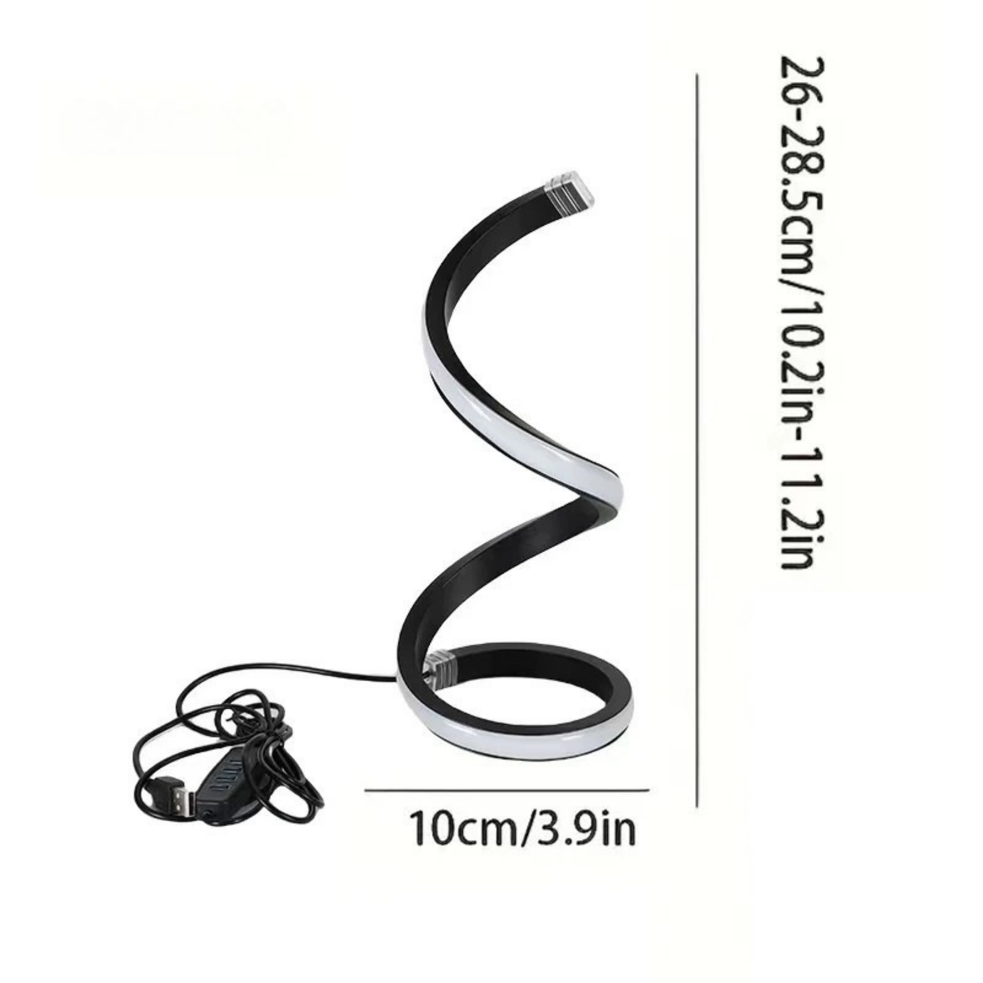 Creative Spiral LED Night Light – Stylish, Dimmable Lighting with USB Connection for Your Home or Office
