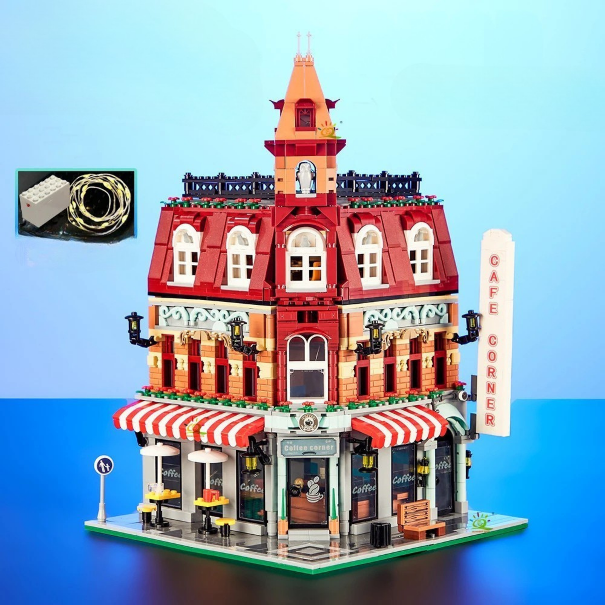 MOC City Corner Coffee Shop – Architektur trifft Kreativität in Miniaturform