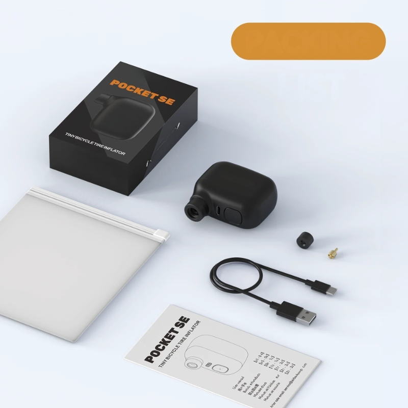 Mini Tragbare Elektrische Luftpumpe für Fahrradreifen mit Presta & Schrader Ventil | Schnellladung & Kompaktdesign