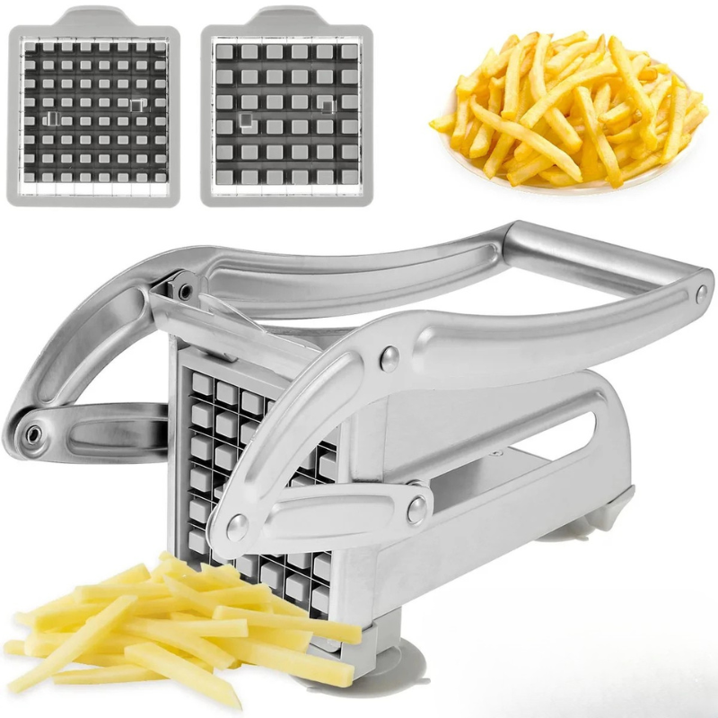 Edelstahl Kartoffelschneider – Perfekte Pommes & Gemüsewürfel einfach selbst machen