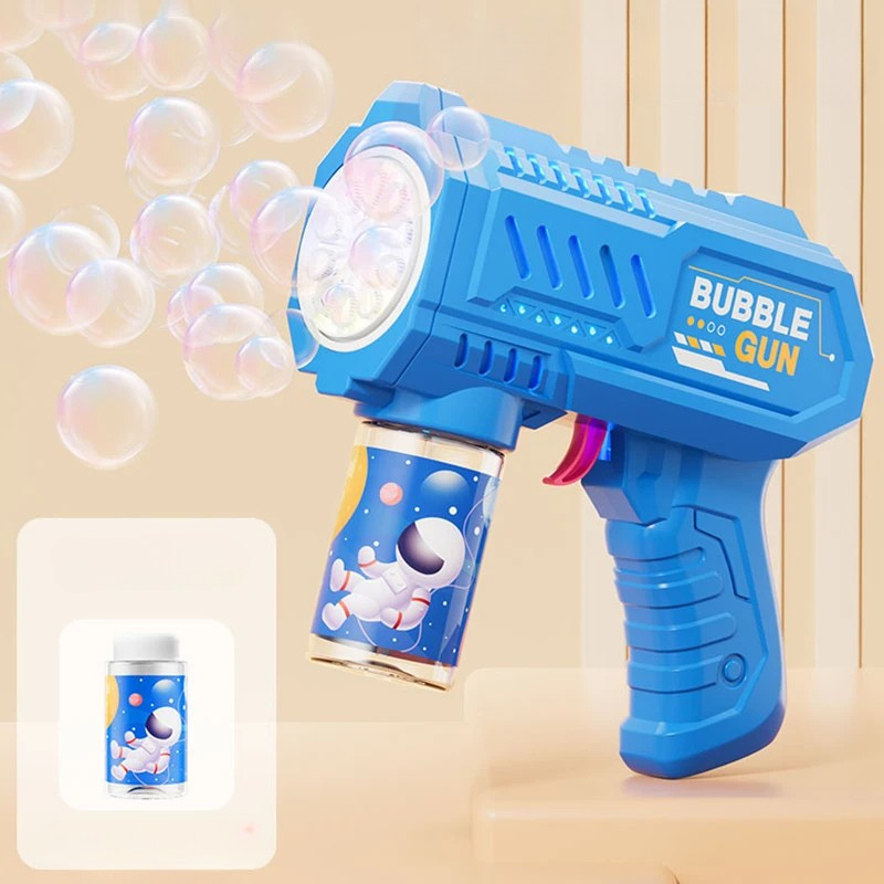 Vollautomatische Seifenblasenmaschine für Kinder – Leuchtendes Spielzeug ohne Batterien & Chemikalien