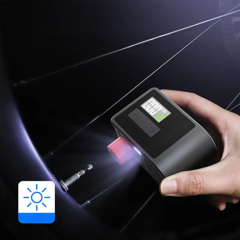 Mini Elektrische Luftpumpe mit Digitalanzeige – 120 PSI Power für MTB & Rennrad | Tragbar, Schnell & Präzise