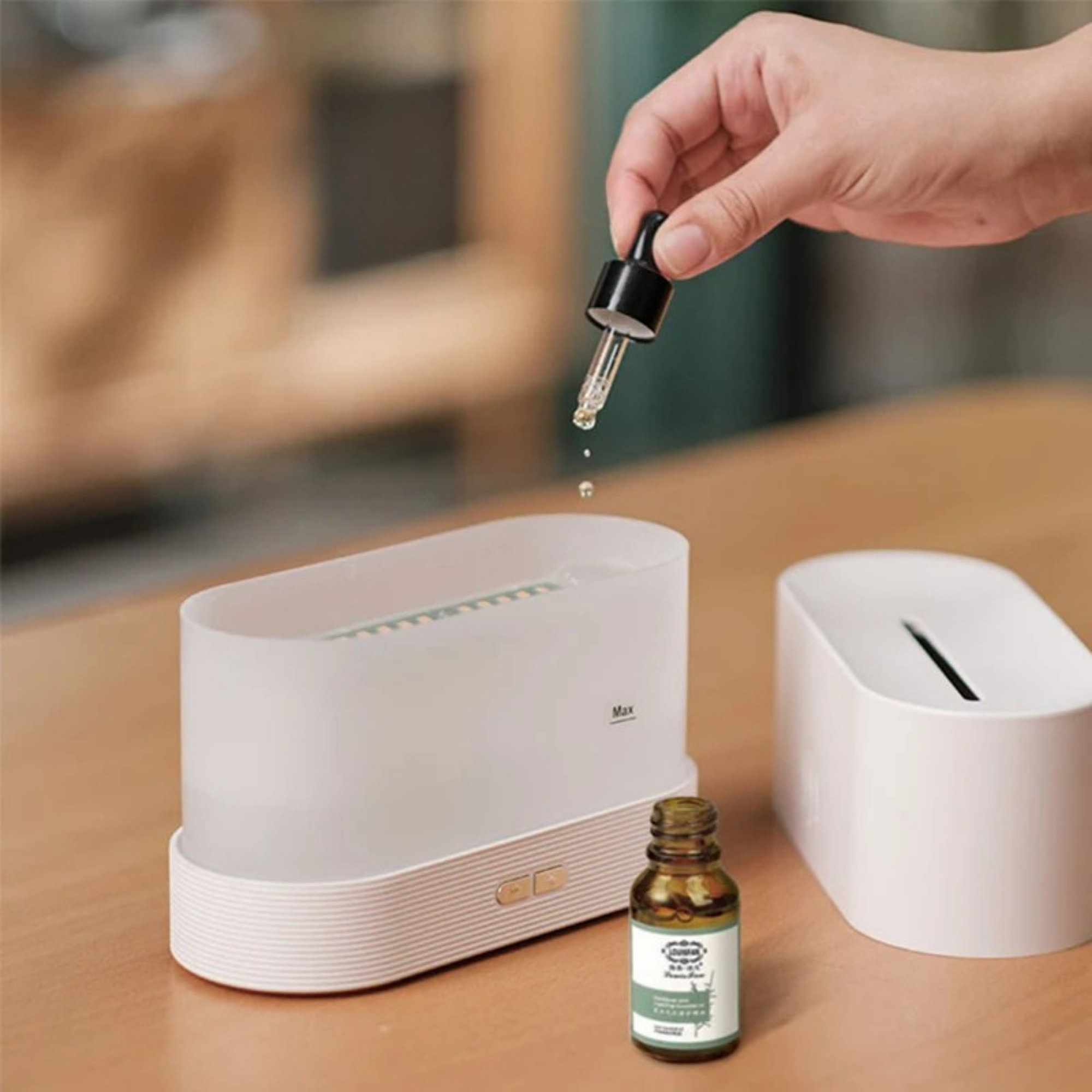 Aroma Diffusor Luftbefeuchter – Stilvolles LED-Flammen-Design für entspannte Momente
