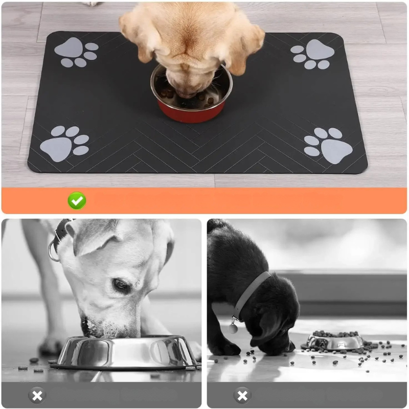 Pet Feeding Mat – Rutschfest, Wasserdicht & Supersaugfähig – Sauberkeit für jeden Fressplatz