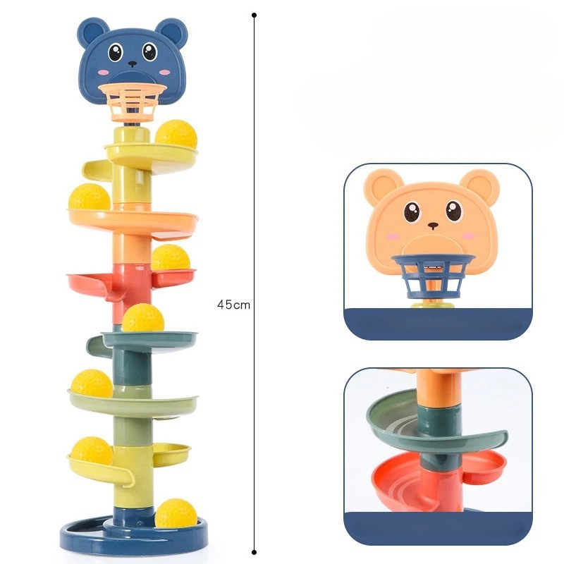 Spur Rollender Ball – Farbenfroßes Motorikspielzeug für Babys & Kleinkinder