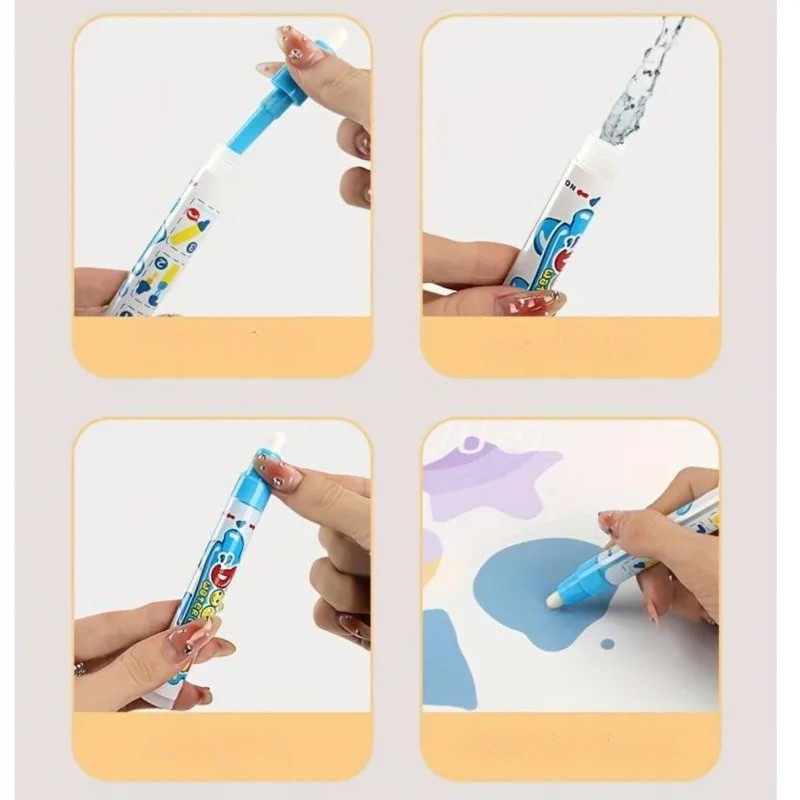 Magische Wasser-Zeichnungsmatte – Kreatives Doodle mit wiederverwendbaren Stiften, Montessori-Malbrett & pädagogisches Spielzeug für Kinder