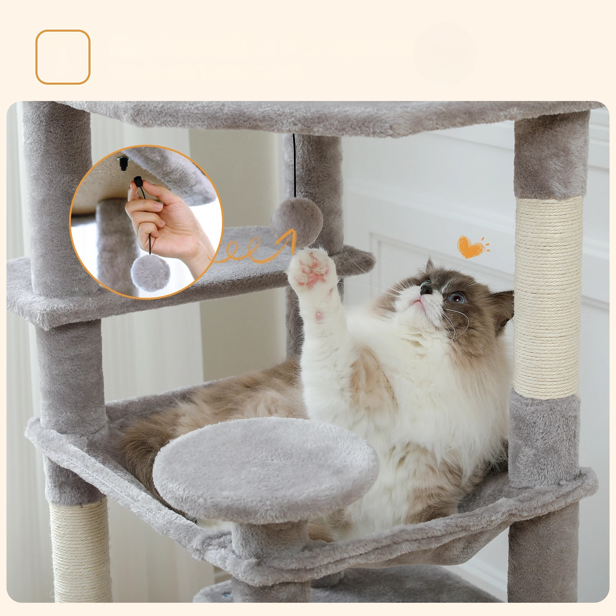 Großer Kratzbaum & Kletterturm für Katzen – Maximales Spielvergnügen für große Stubentiger