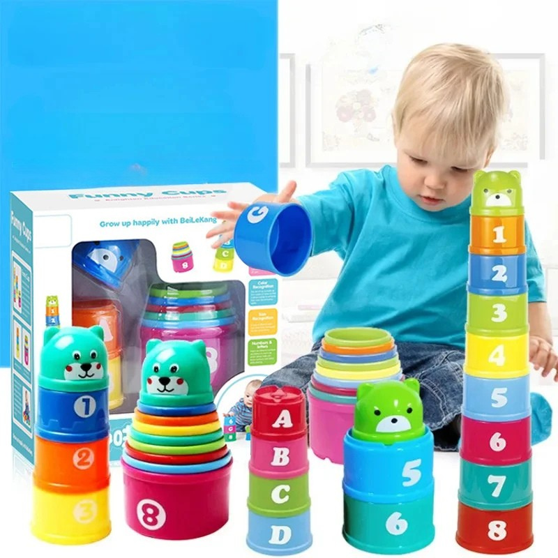Kind Gehirn Antwort Schlacht Falten Tasse – Rasantes Stapel- & Reaktionsspiel für Kinder ab 3 Jahren