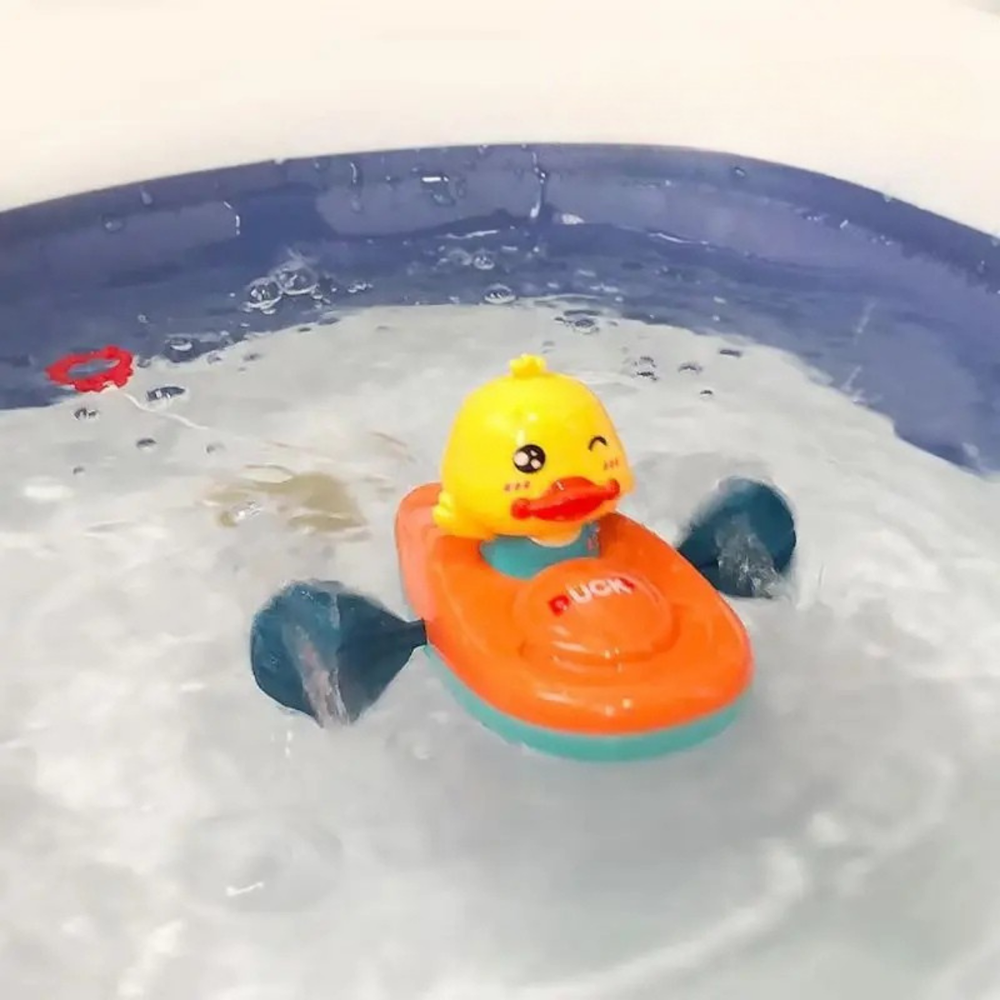 Kleines Gelbes Enten-Kajak-Spielzeug – Spaß, Lernen und Lachen in der Badewanne