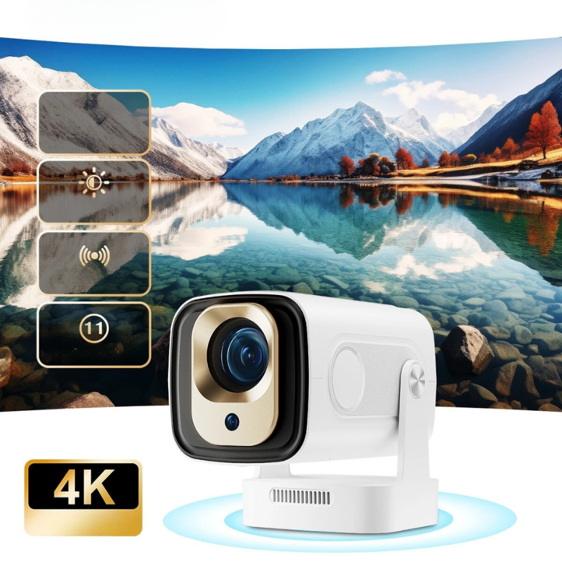 HY310 Mini-Projektor mit Autofokus | 4K Unterstützung, Native 1080P, 330 ANSI, Android 11 & 5W Lautsprecher