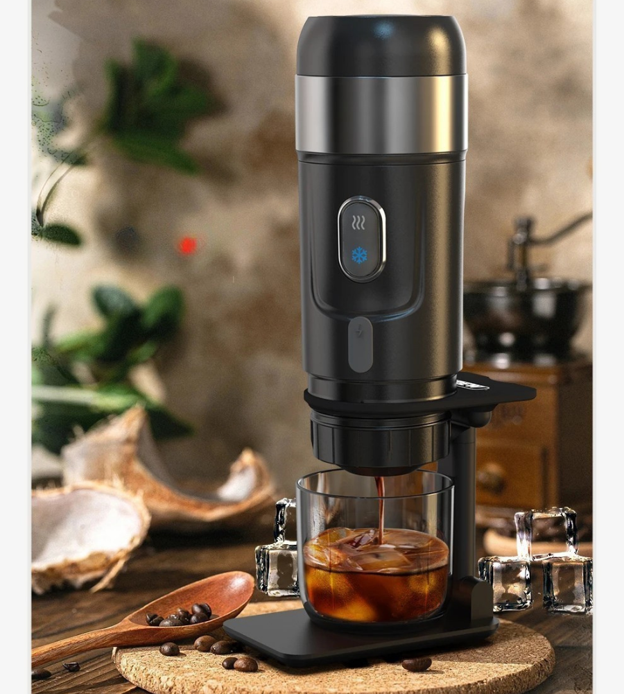 Tragbare Kaffeemaschine für Auto und Zuhause – Frischer Espresso, wo immer Sie sind