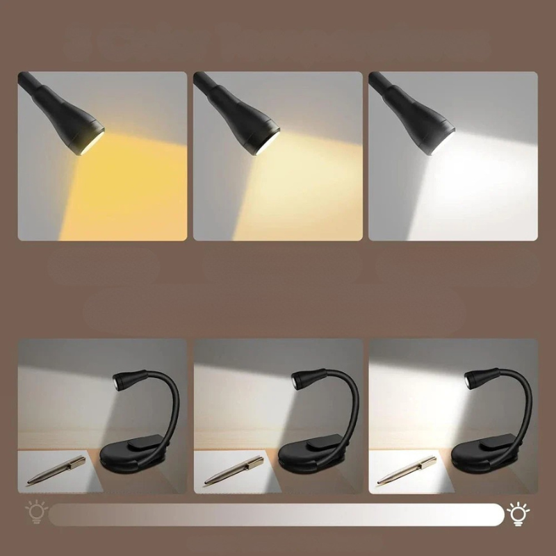3-farbiges Mini-LED-Buchlicht – Flexibel, augenschonend & überall einsetzbar