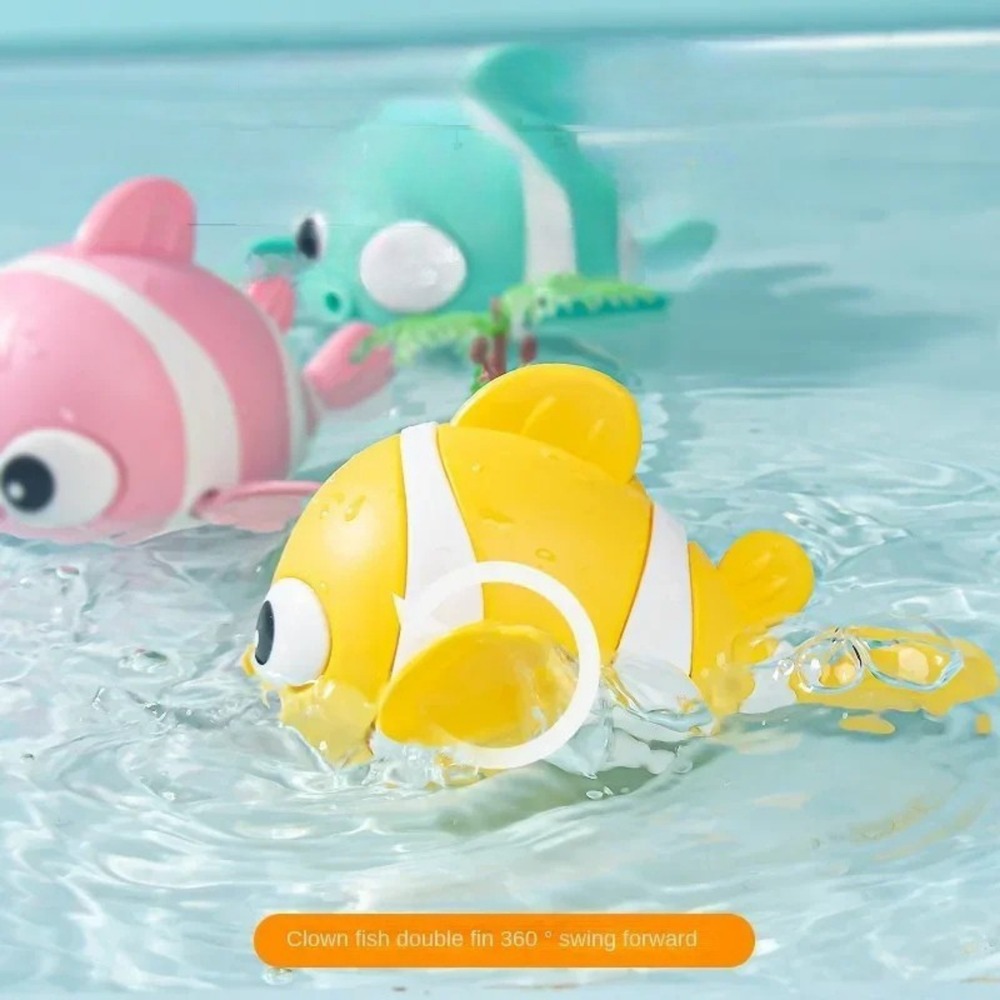 Badespielzeug Clownfisch – Süßes, schwimmendes Aufziehspielzeug für Babys & Kleinkinder