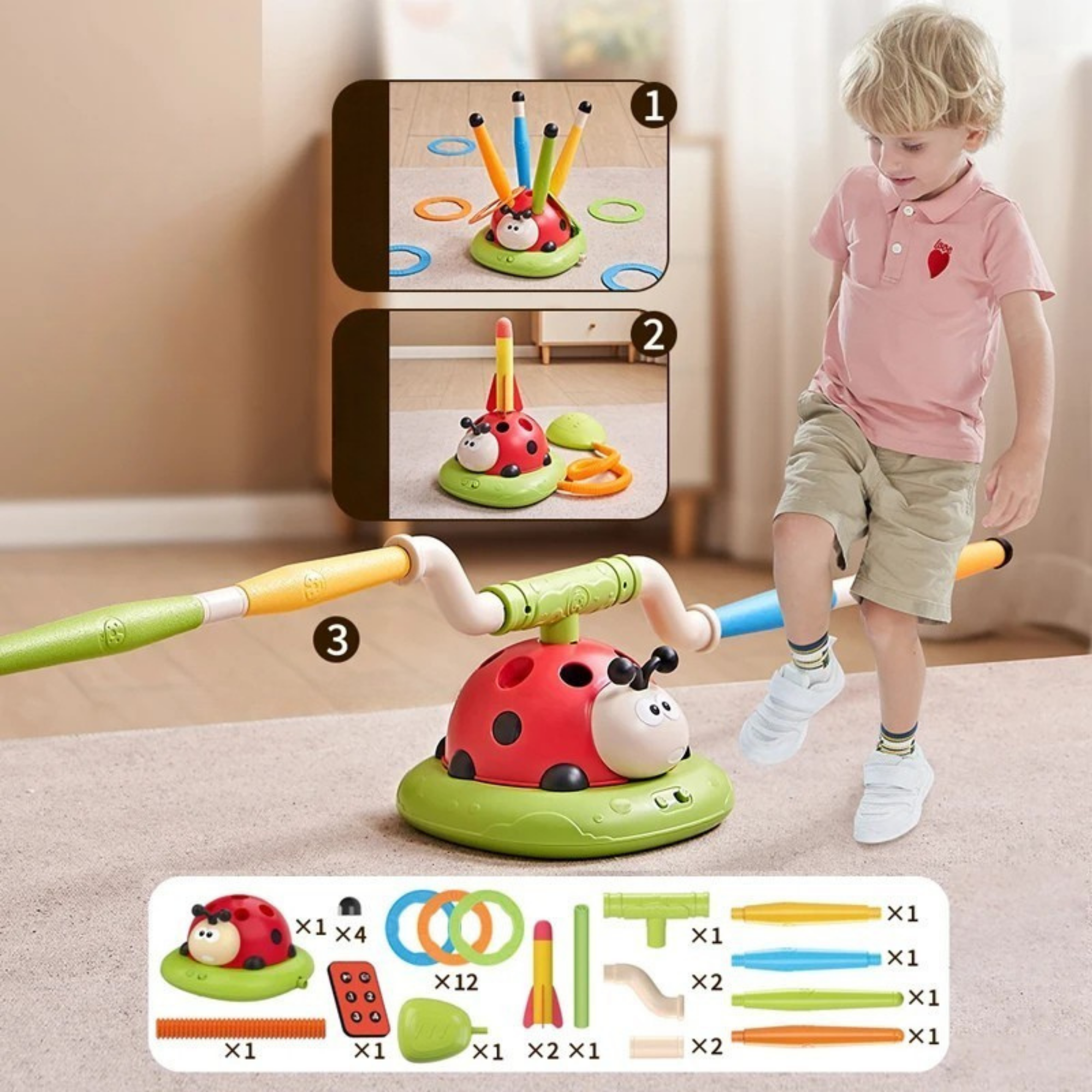 Marienkäfer Multifunktions-Sportspielzeug – Springen, Werfen & Lachen in einem