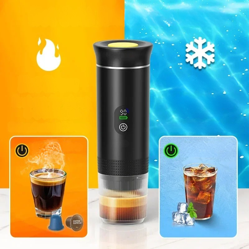 Tragbare Espressomaschine mit Digitalanzeige – Frischer Barista-Kaffee jederzeit, überall