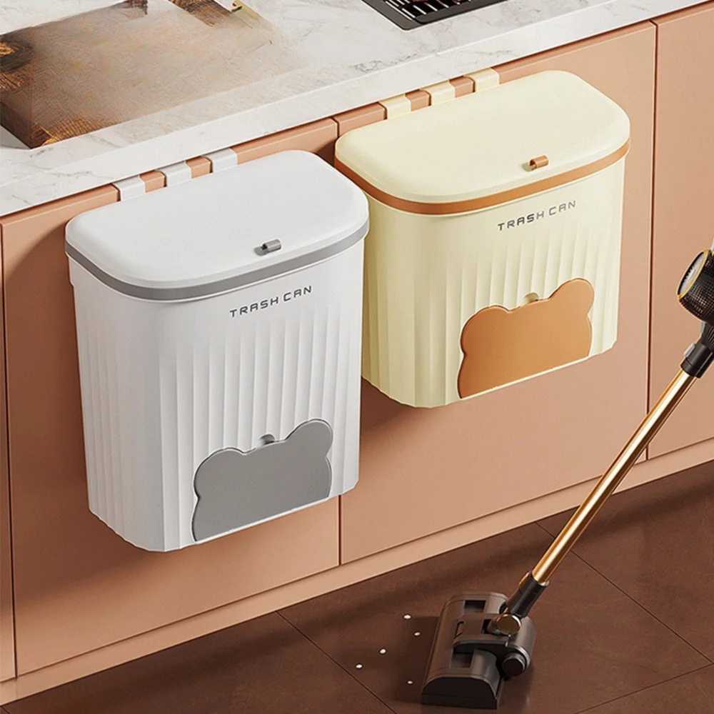 8,5/12L Küche Papierkorb Wand Montiert Mülleimer Mit Deckel Badezimmer Mülleimer Müll Kann für Schrank Unter Waschbecken kompost Bin