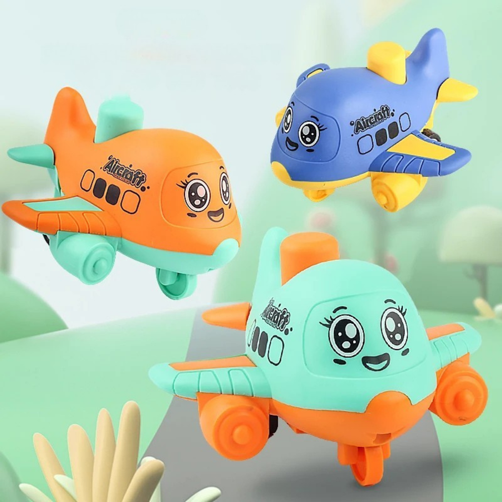 Press and Go Flugzeugspielzeug für Kleinkinder – Tierische Rennfreunde für endlosen Spielspaß ohne Batterien
