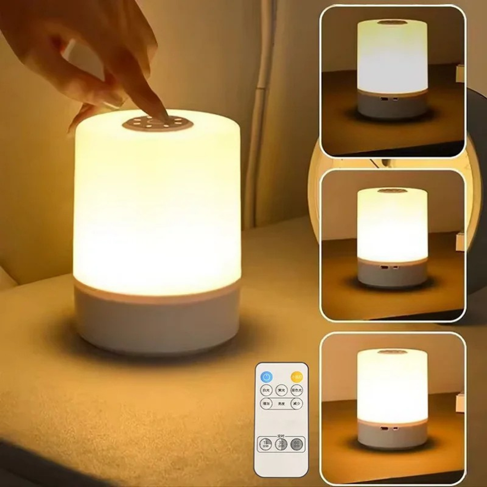 Dimmbare LED Nachtlampe mit Touch-Steuerung – Stilvolle Lichtquelle für Ihr Schlafzimmer und Büro